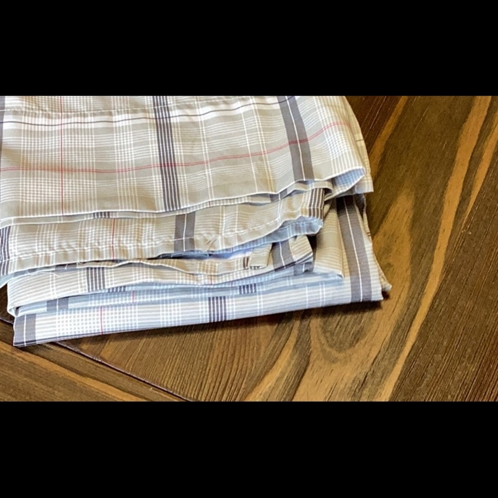 FINAL SALE PRICE Gray Plaid Twin Flat Sheet